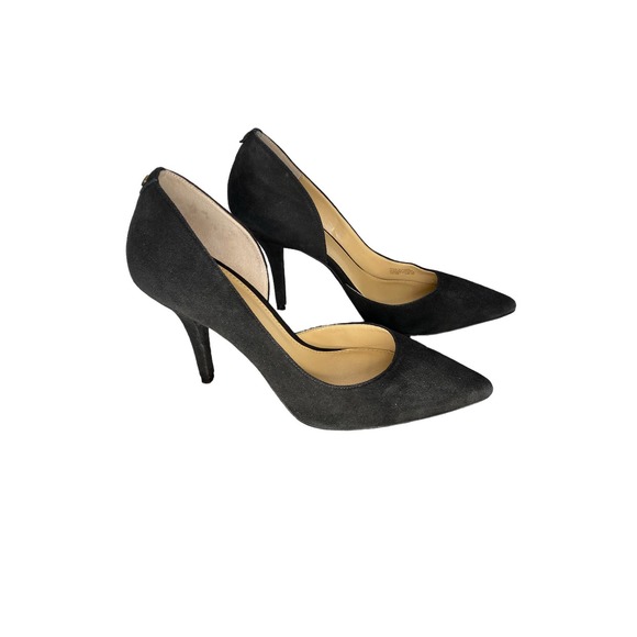 Michael Michael Kors Women's Suede Leather D'Orsay Stiletto Heel Shoes Gray 7M - Picture 1 of 7
